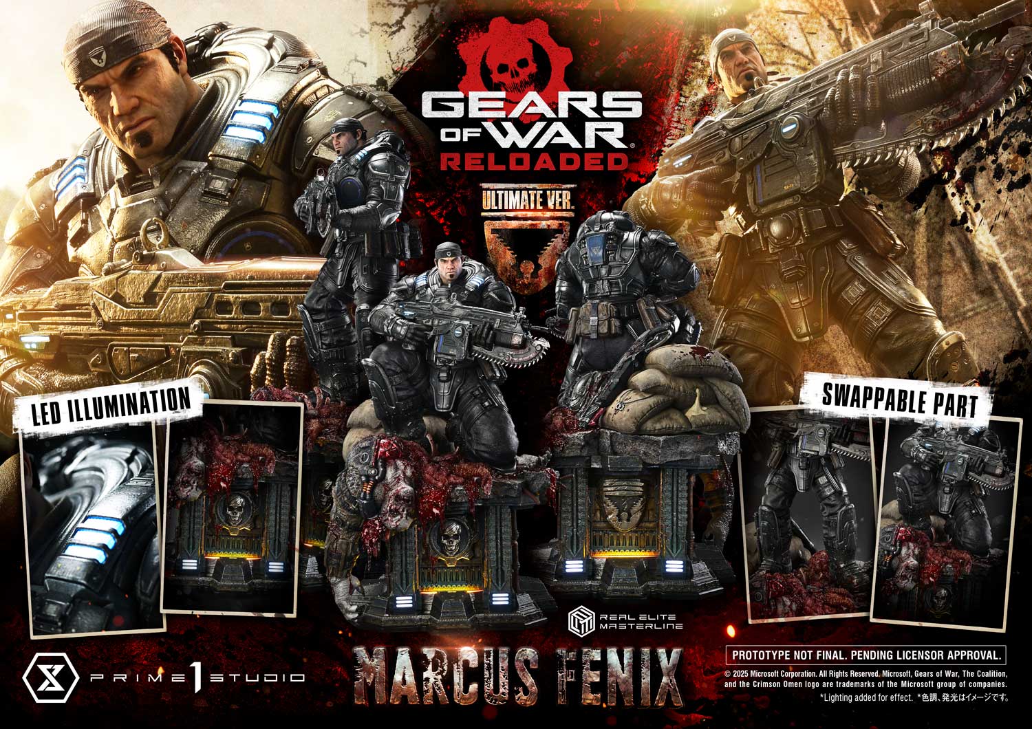 Real Elite Masterline Gears of War: Reloaded Marcus Fenix Ultimate Bonus Version - Image 2