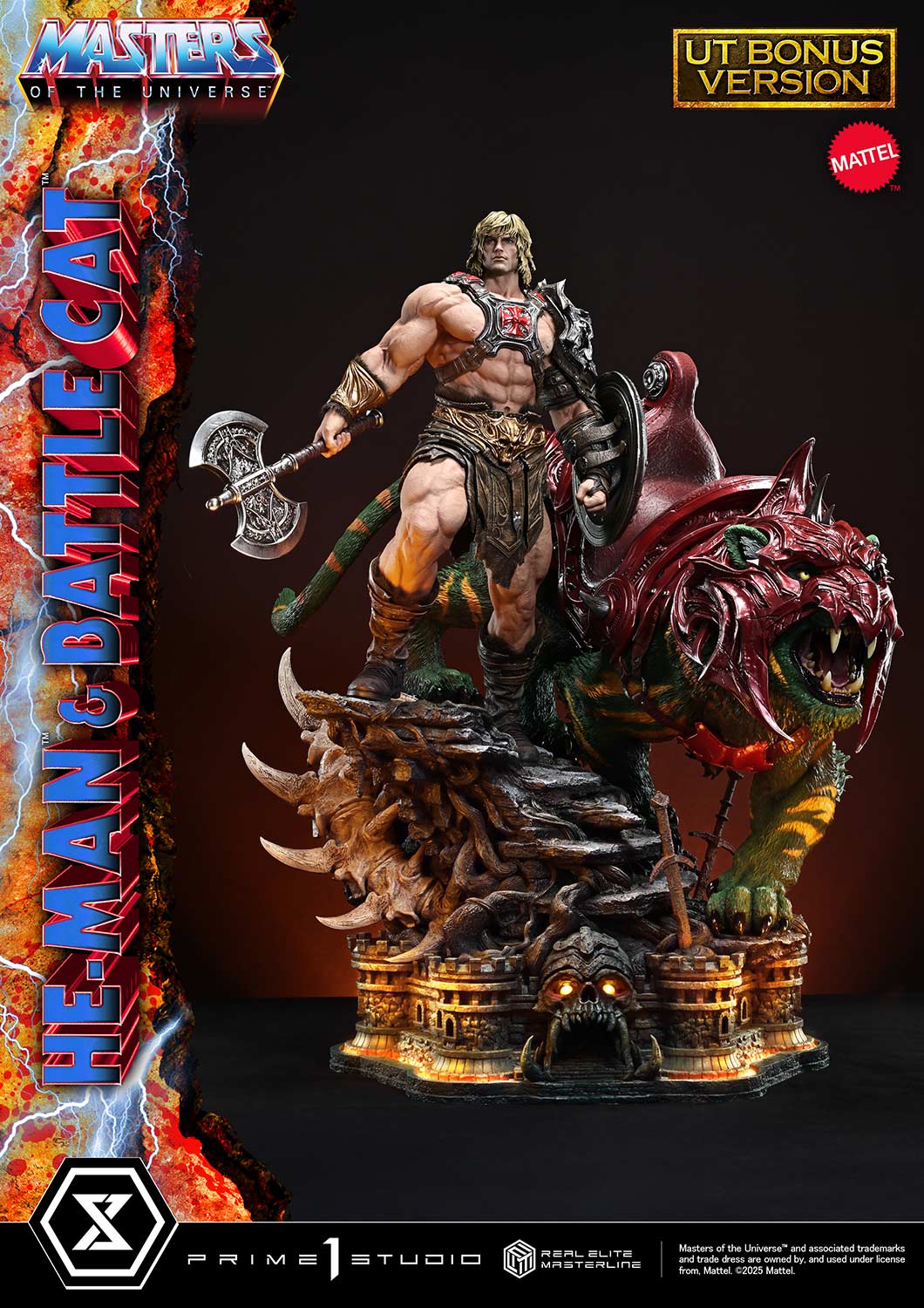 Real Elite Masterline Masters of the Universe He-Man & Battle Cat Ultimate Bonus Version - Image 12