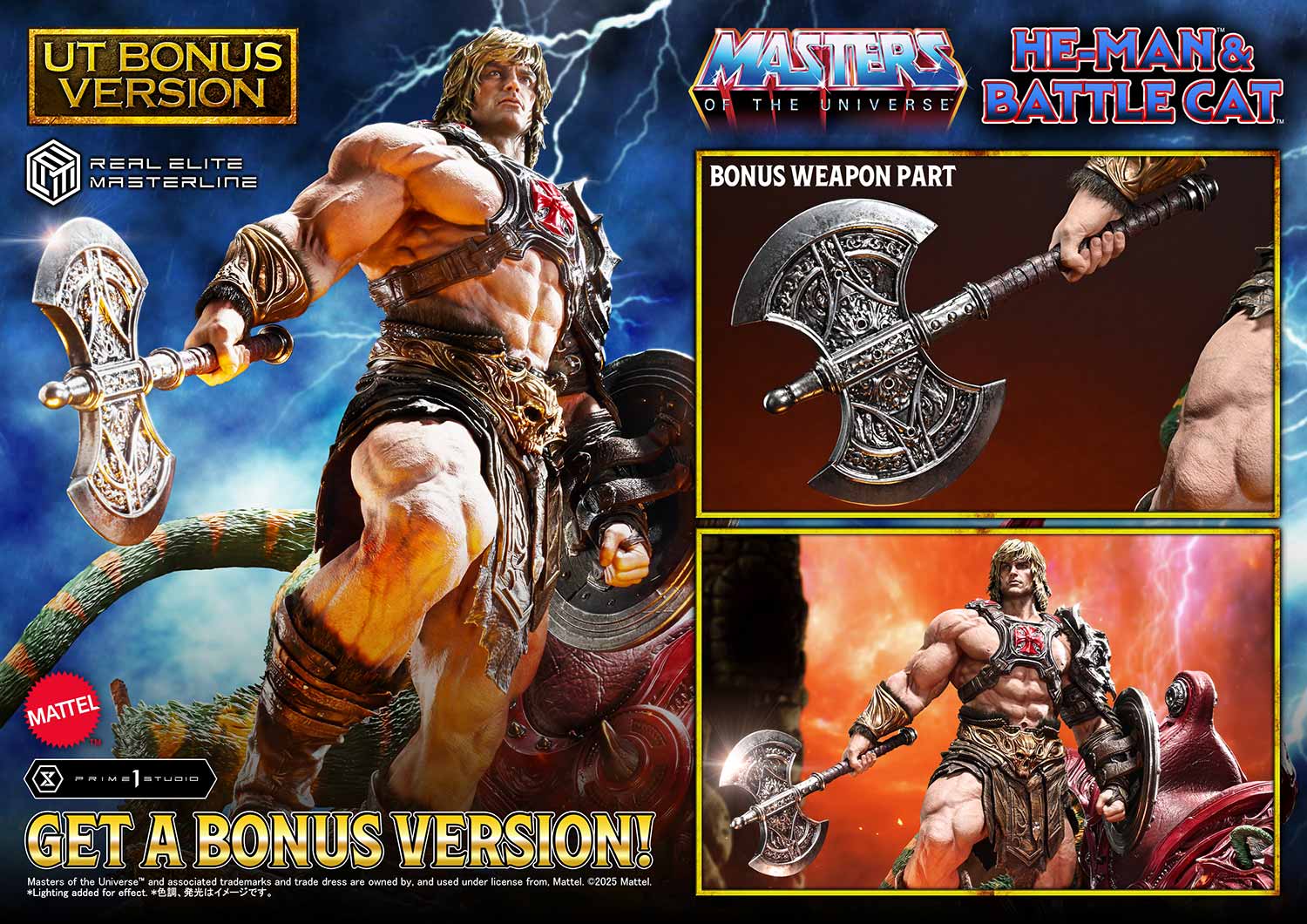 Real Elite Masterline Masters of the Universe He-Man & Battle Cat Ultimate Bonus Version - Image 17