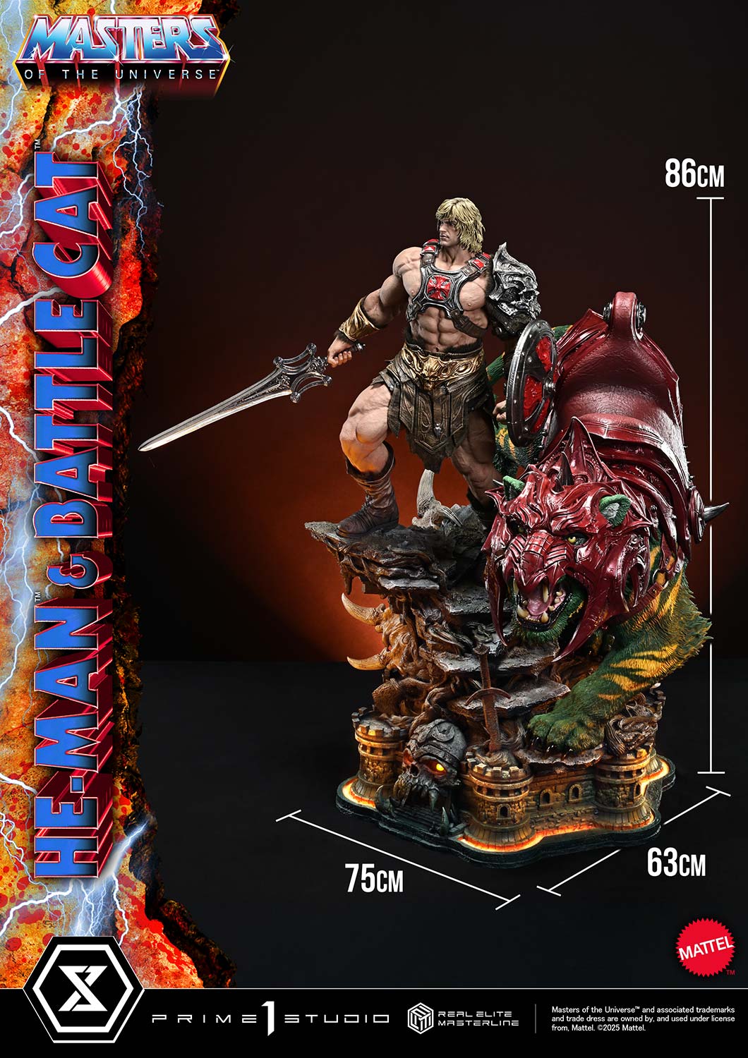 Real Elite Masterline Masters of the Universe He-Man & Battle Cat Ultimate Bonus Version - Image 27