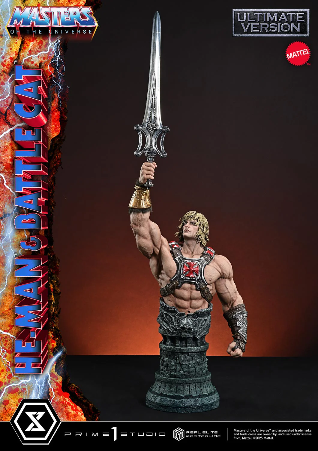 Real Elite Masterline Masters of the Universe He-Man & Battle Cat Ultimate Bonus Version - Image 4