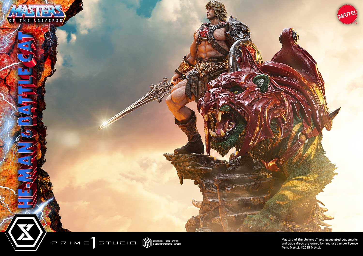 Real Elite Masterline Masters of the Universe He-Man & Battle Cat Ultimate Bonus Version - Image 9