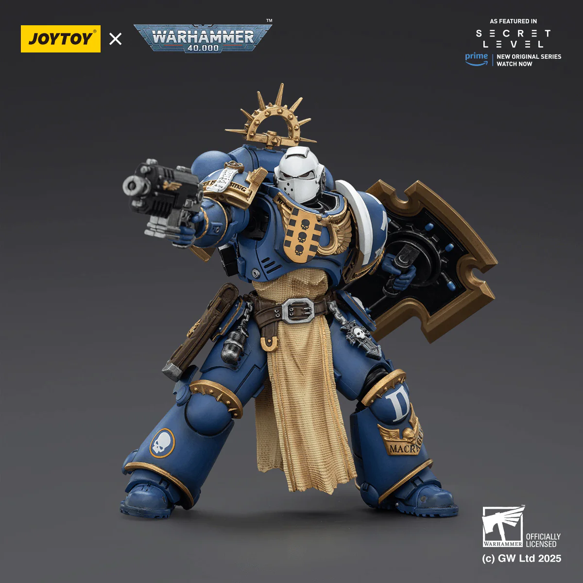 Ultramarines Levantus with Power Sword, Stormshield and Bolt Pistol - Image 5