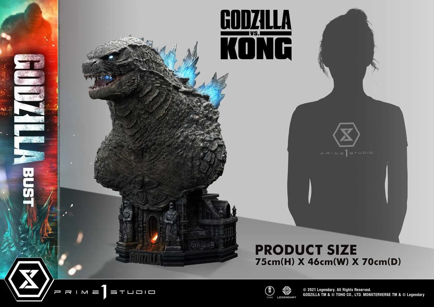 Life Size Bust Godzilla vs Kong (Film) Godzilla Bonus Version - Image 21