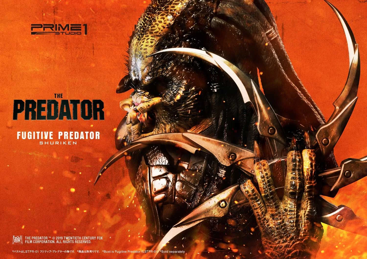 Life Size Bust The Predator (Film) Fugitive Predator Shuriken - Image 15