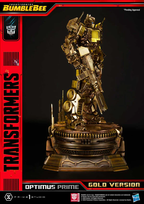 Museum Masterline Transformers: Bumblebee (Film) Optimus Prime Cybertron Edition Gold Version - Image 7
