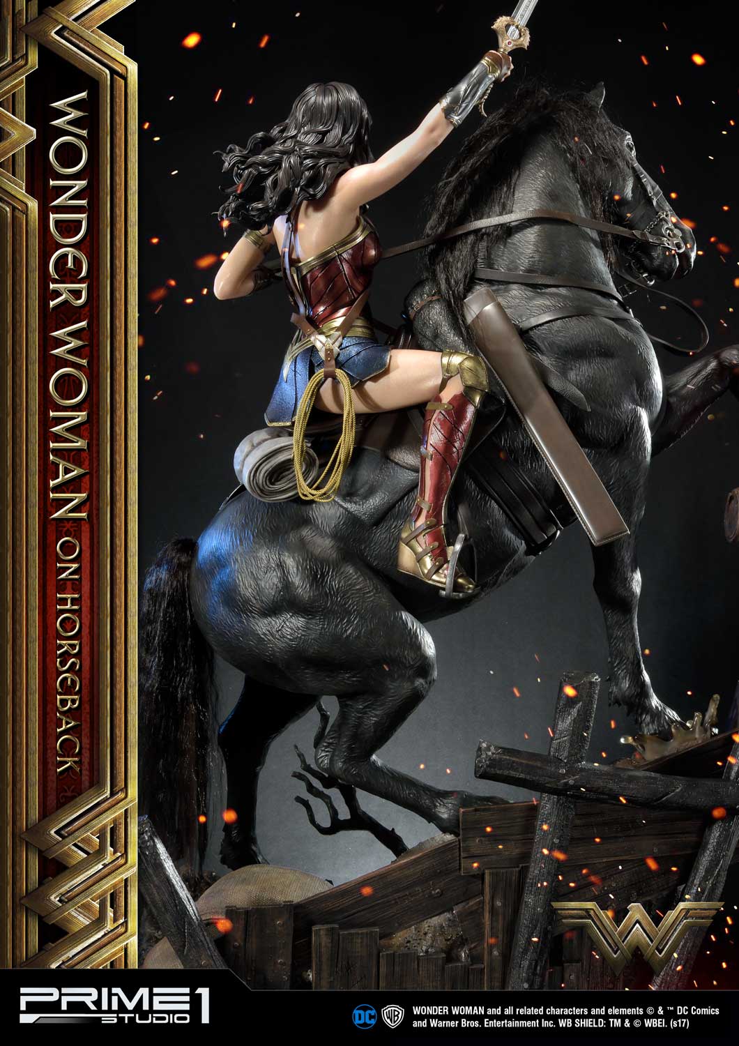 Museum Masterline Wonder Woman (Film) Wonder Woman on HorseBack Gold Version - Image 11