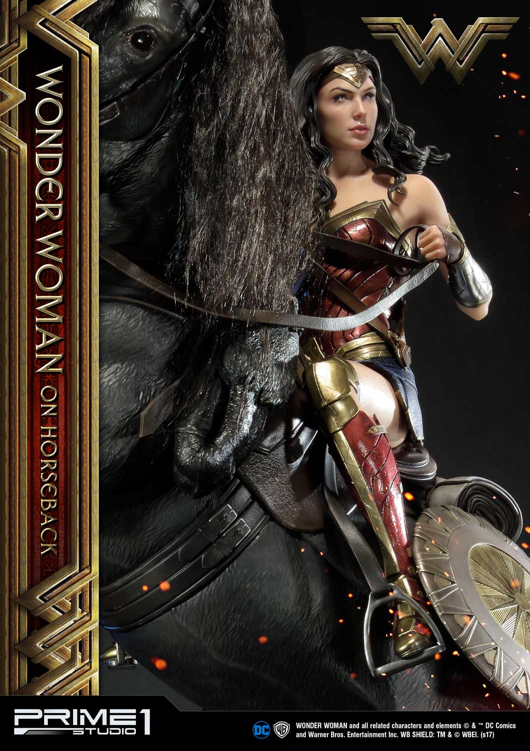 Museum Masterline Wonder Woman (Film) Wonder Woman on HorseBack Gold Version - Image 12