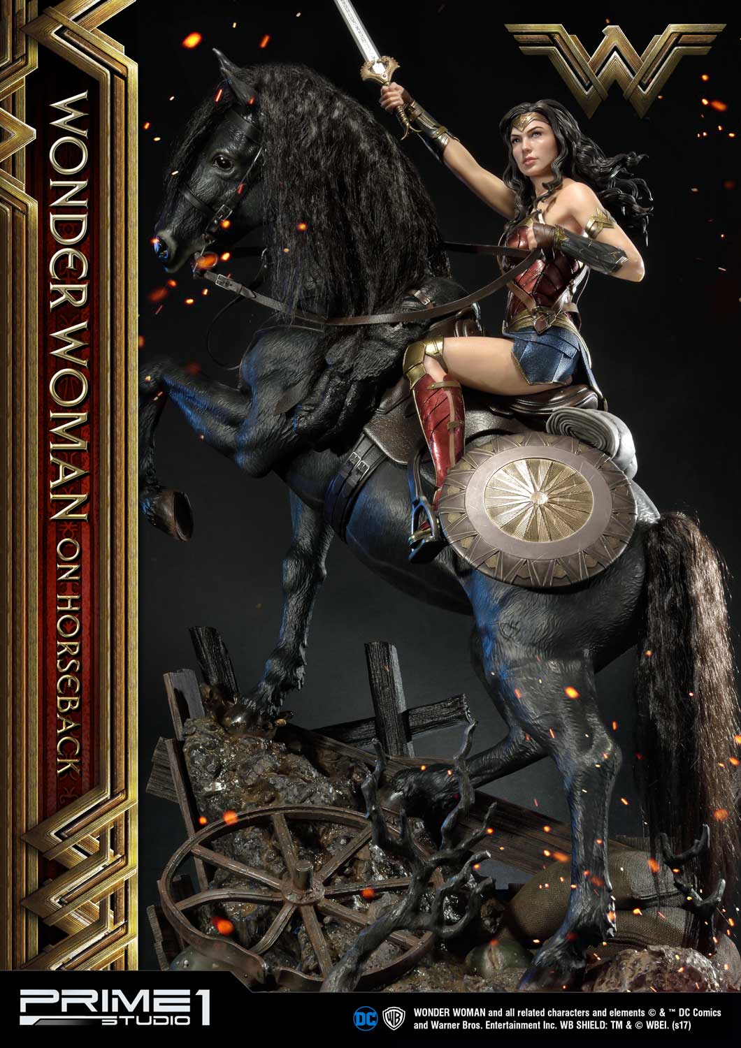 Museum Masterline Wonder Woman (Film) Wonder Woman on HorseBack Gold Version - Image 18
