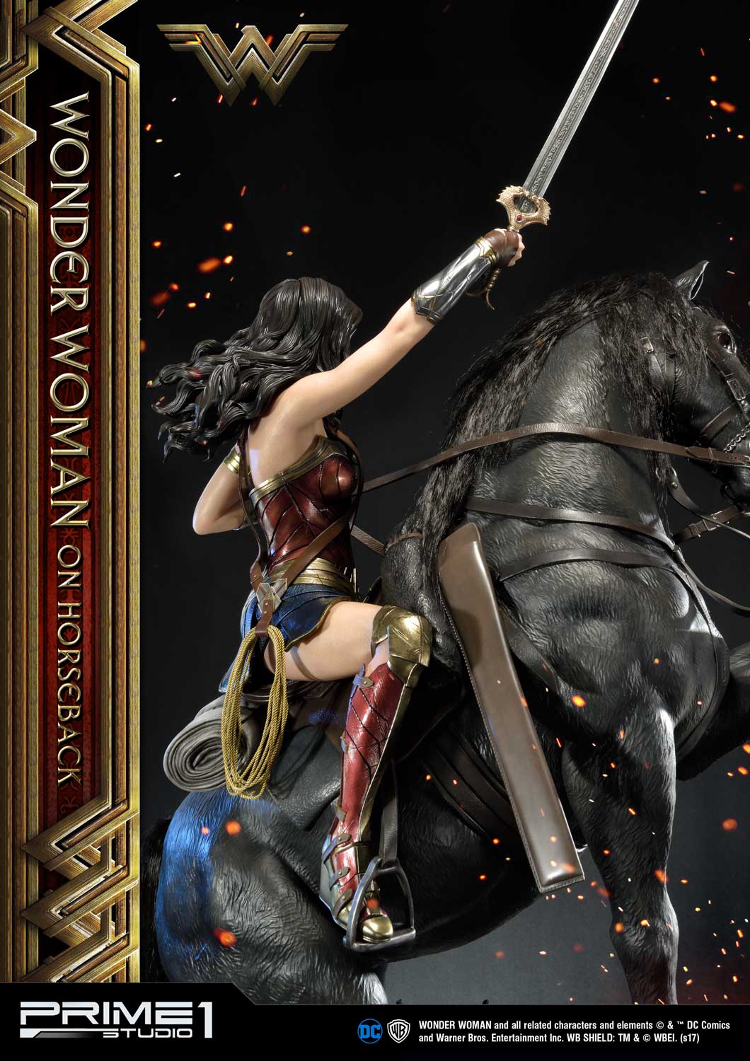 Museum Masterline Wonder Woman (Film) Wonder Woman on HorseBack Gold Version - Image 24