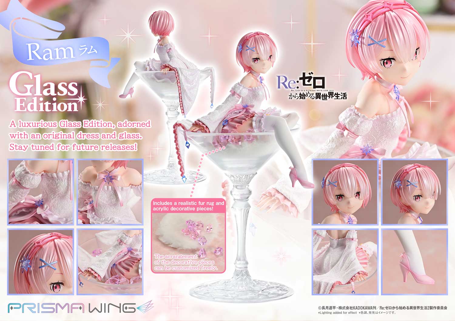PRISMA WING Re:ZERO -Starting Life in Another World- Ram Glass Edition 1/7 Scale Pre-Painted Figure - Image 25