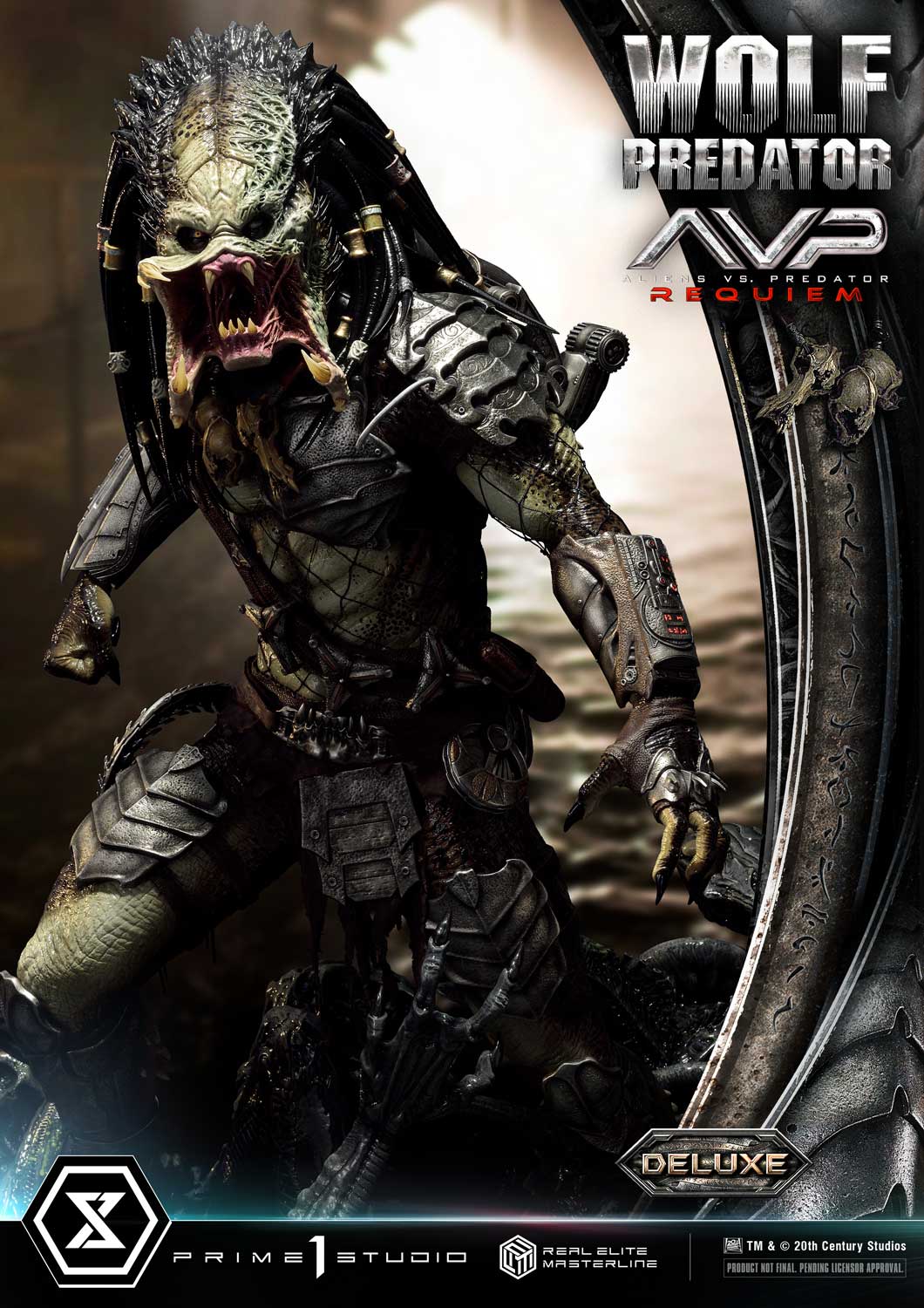 Real Elite Masterline Aliens vs. Predator: Requiem Wolf Predator Deluxe Version - Image 14