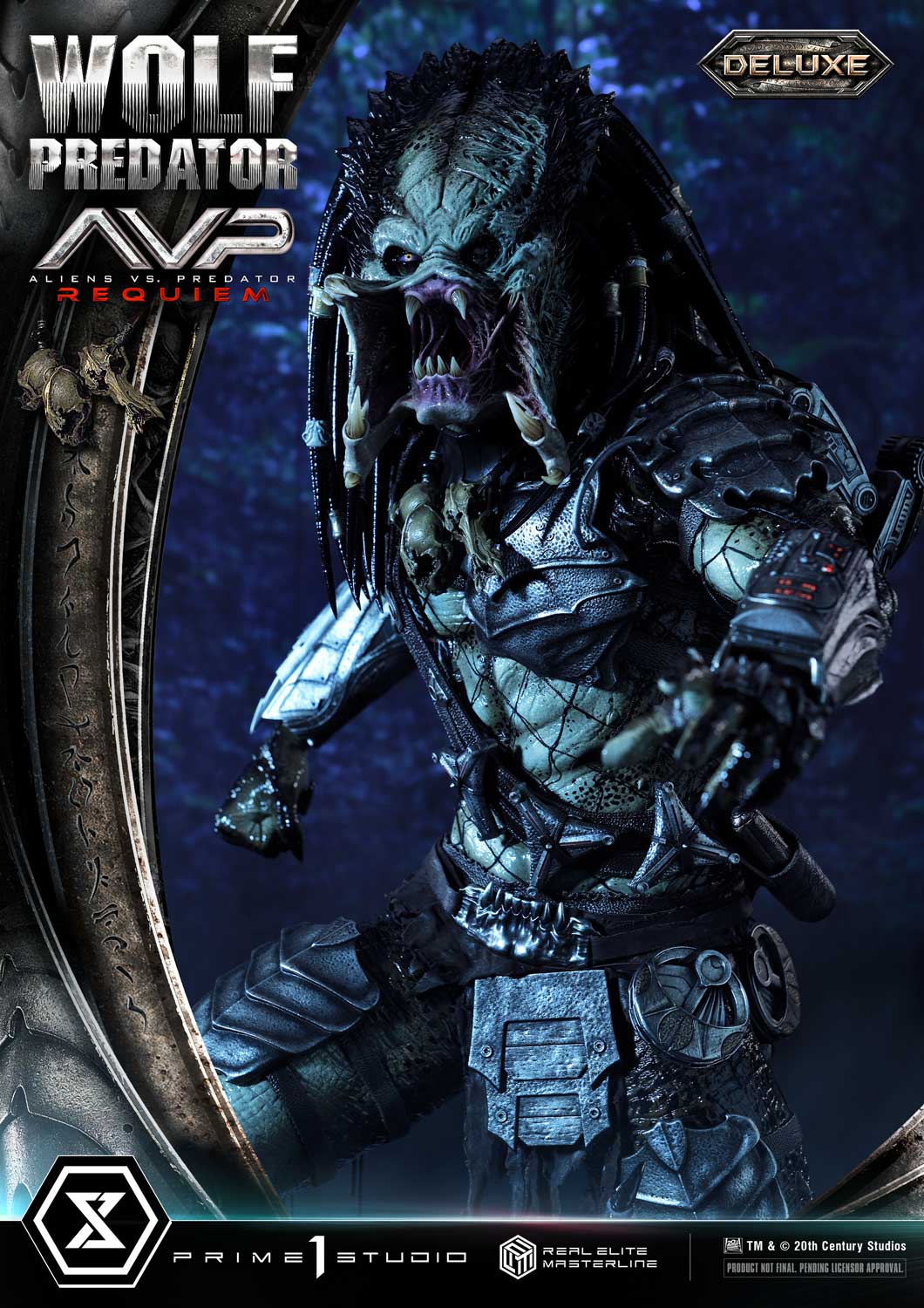 Real Elite Masterline Aliens vs. Predator: Requiem Wolf Predator Deluxe Version - Image 9
