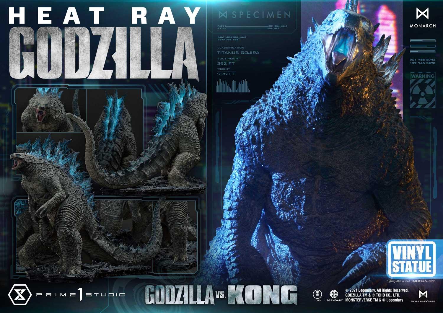 Ultimate Diorama Masterline Godzilla vs Kong (Film) Heat Ray Godzilla Vinyl Statue - Image 4