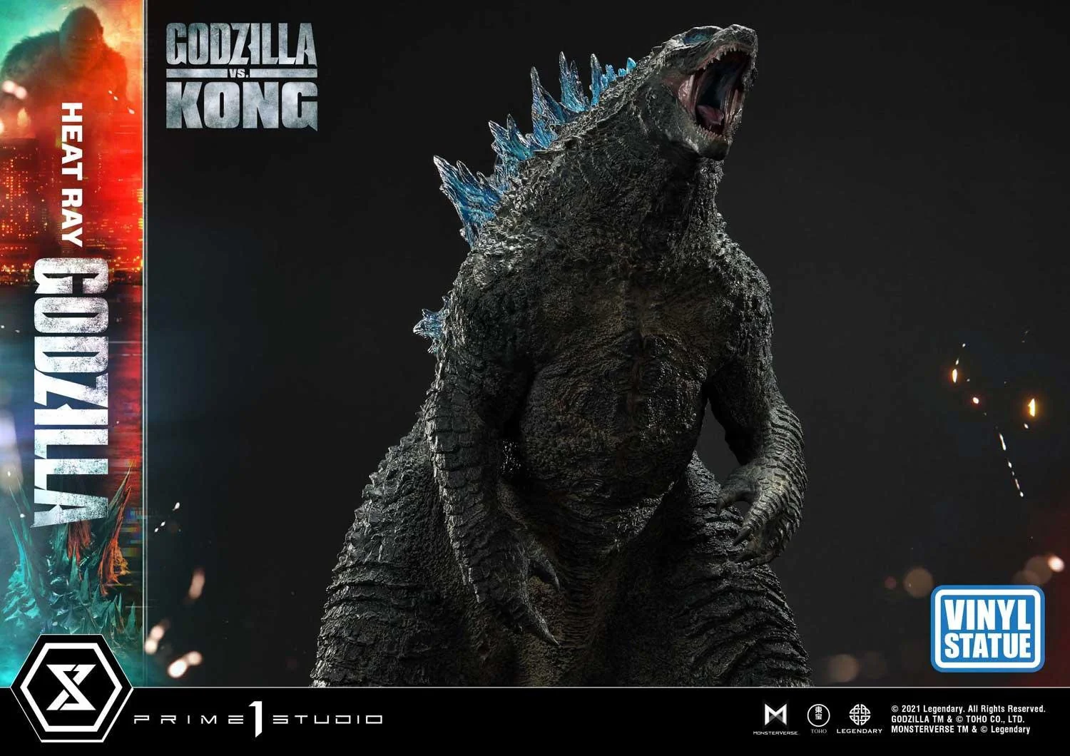 Ultimate Diorama Masterline Godzilla vs Kong (Film) Heat Ray Godzilla Vinyl Statue - Image 9