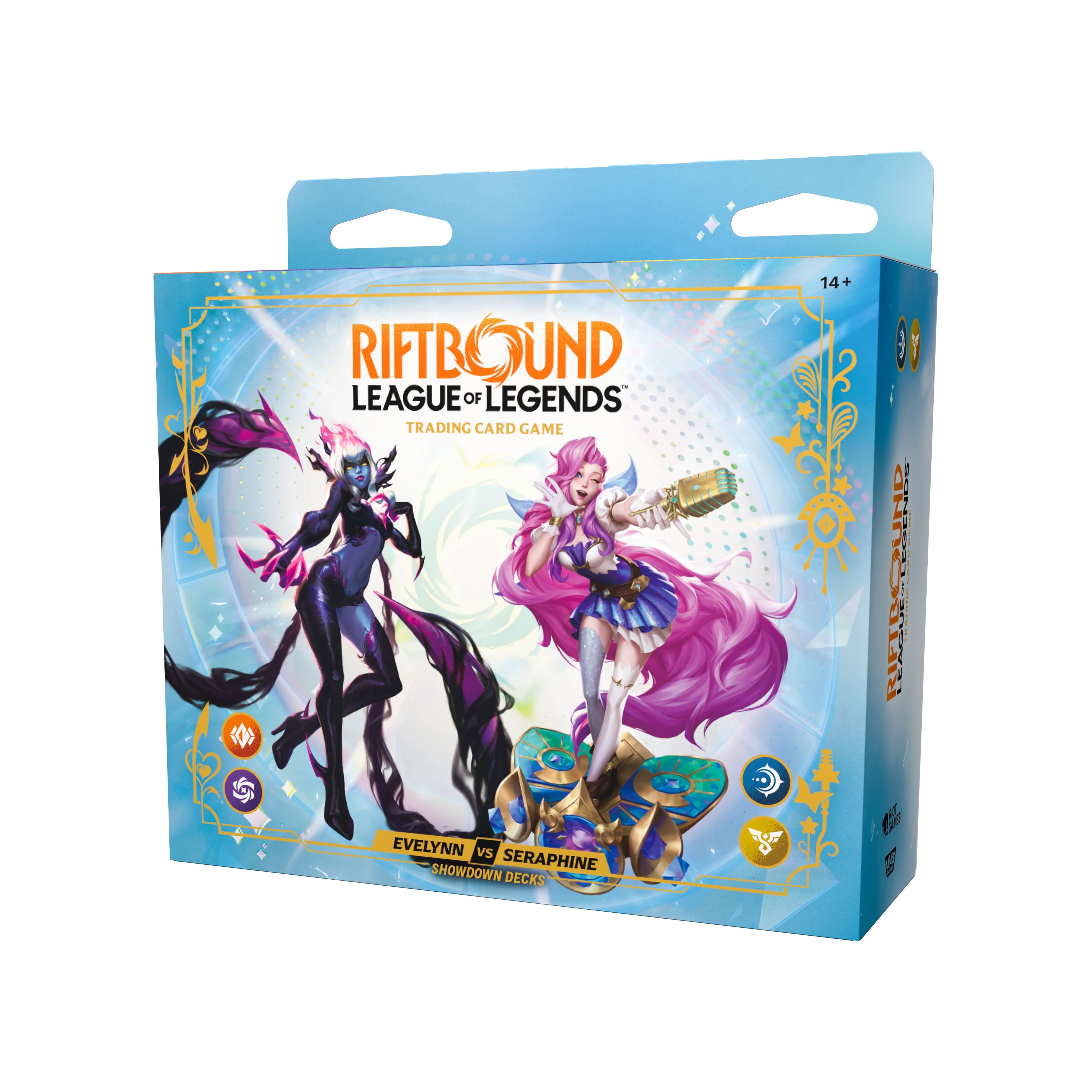 RIFTBOUND LEAGUE OF LEGENDS TCG RADIANCE SHOWDOWN DECK DISPLAY - EVELYNN VS SERAPHINE 4CT - Image 2