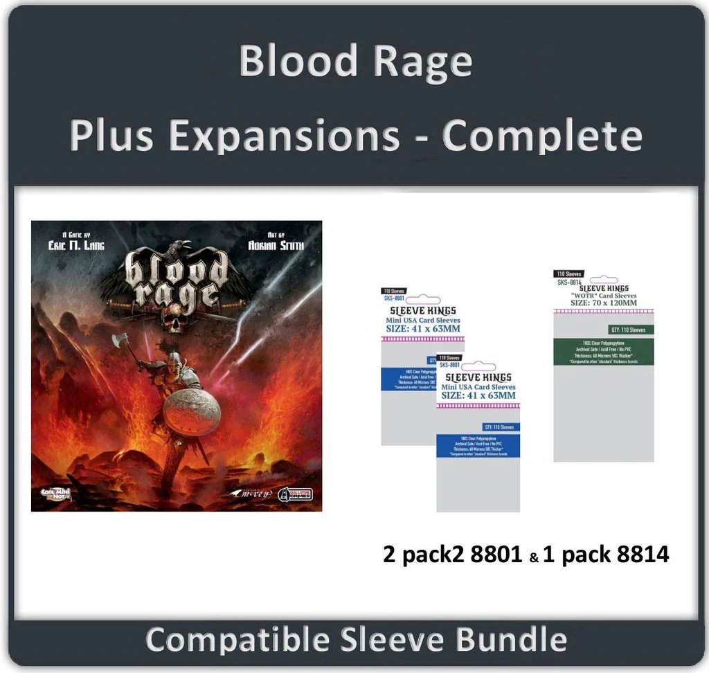 SK SLEEVE BUNDLE BLOOD RAGE/EXPANSIONS COMPLETE