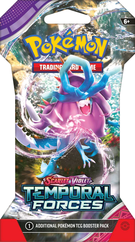SLEEVED POKEMON SV5 TEMPORAL FORCES Booster PACK