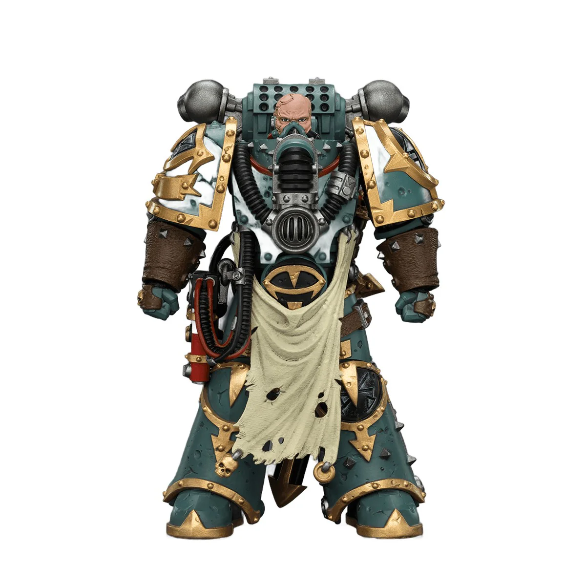 Sons of Horus Maloghurst the Twisted, the Warmaster's Equerry with Legion Standard and Banestrike Bolter