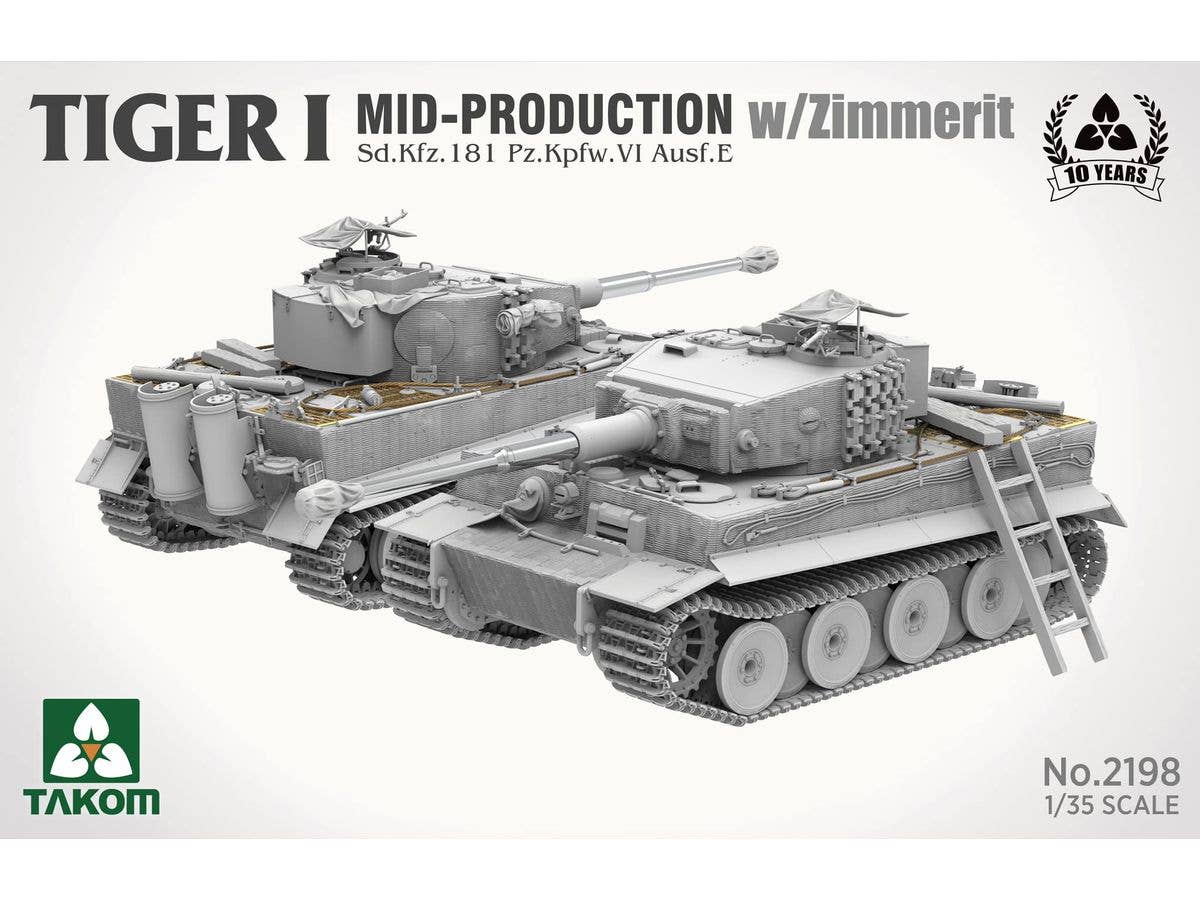 Takom 1/35 Tiger I Mid-Production w/Zimmerit Sd.Kfz.181 Pz.Kpfw.VI Ausf.E - Image 2