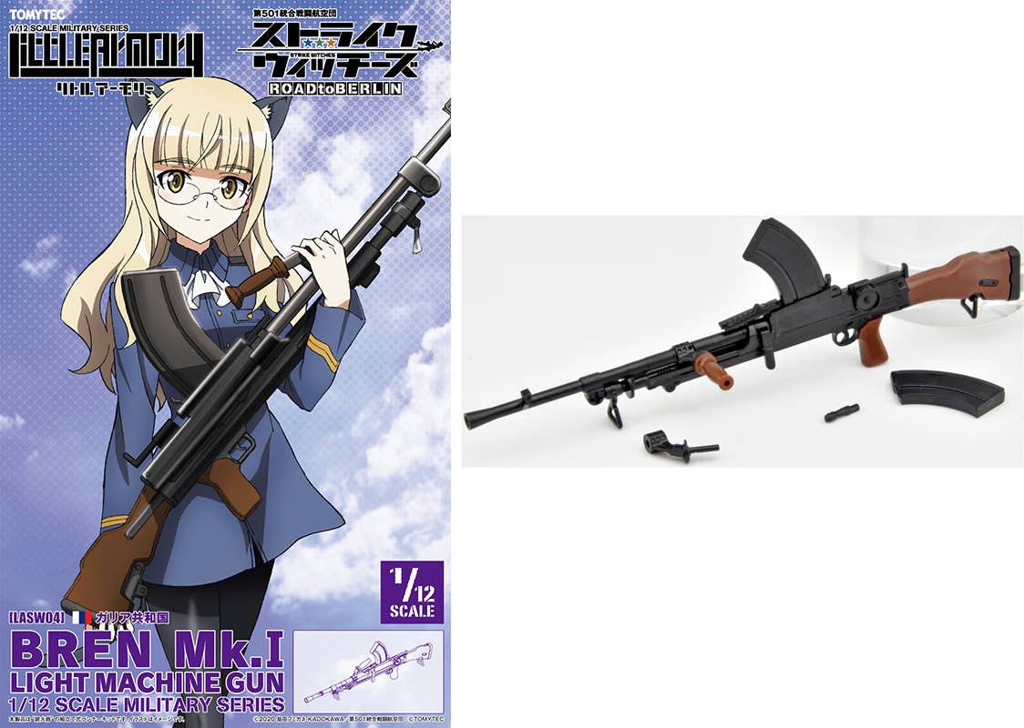 TomyTec Little Armory 1/12 LASW04 Strike Witches RtB Bren LMG Mk.I