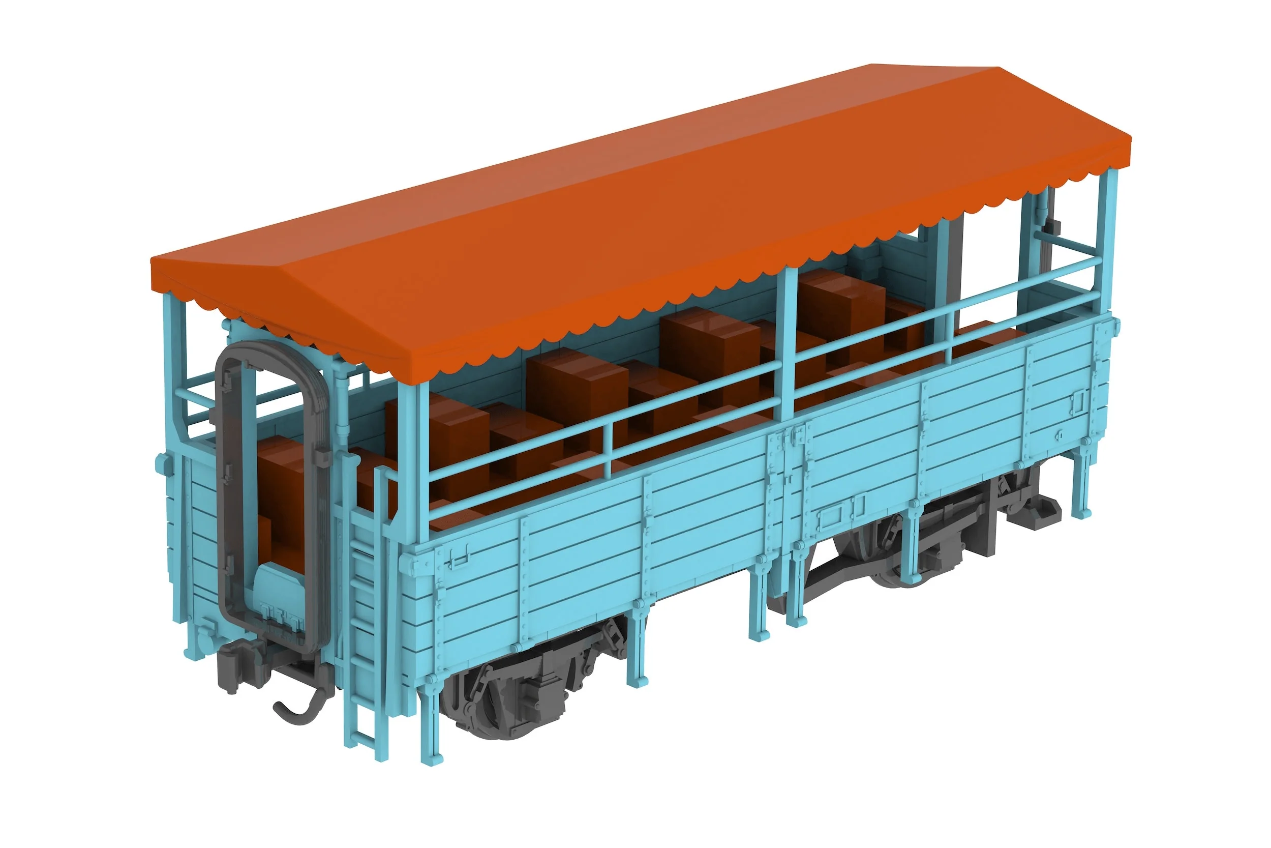 trolley train(blue)