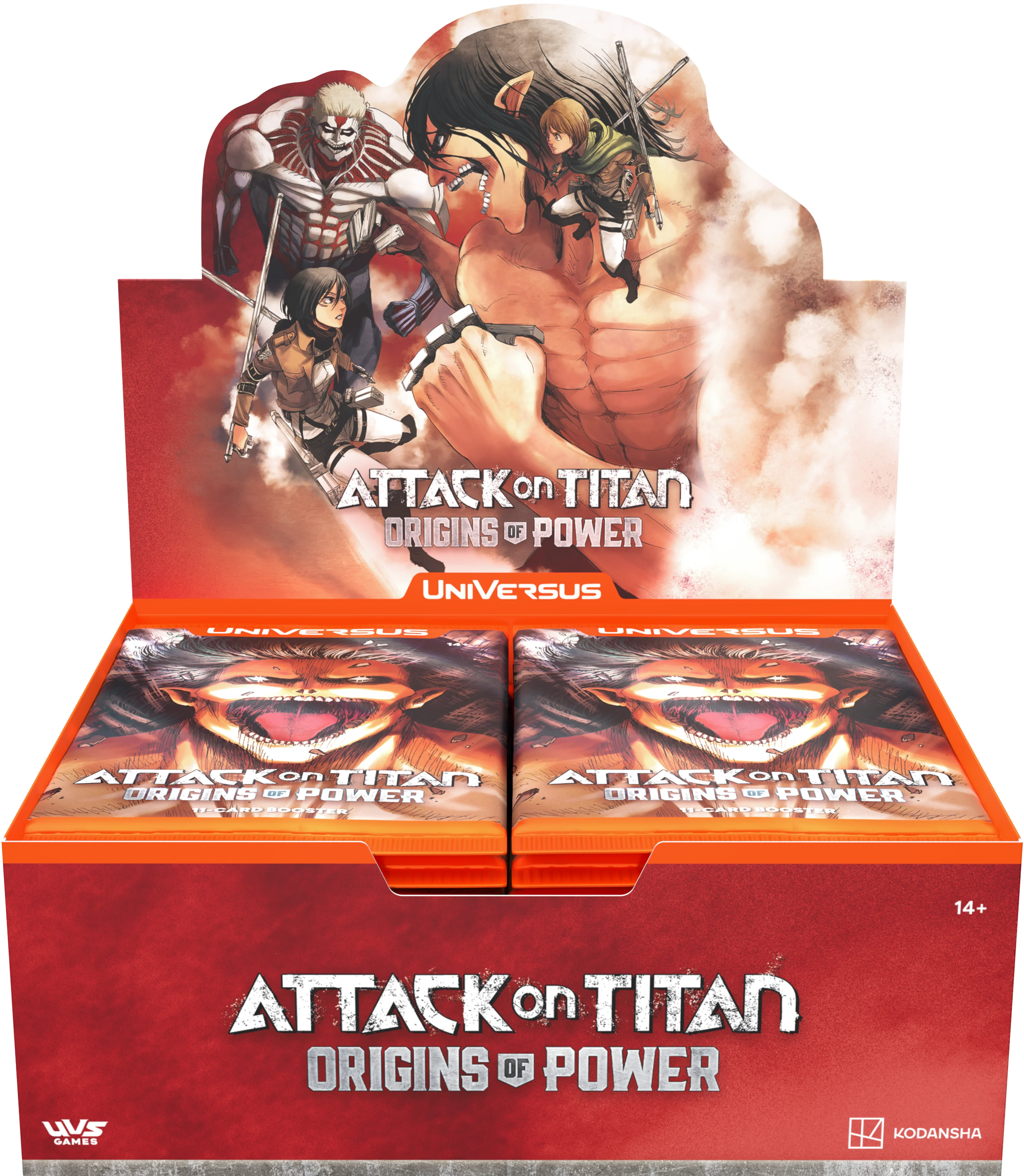 UniVersus CCG: Attack on Titan Origins of Power- Booster Display