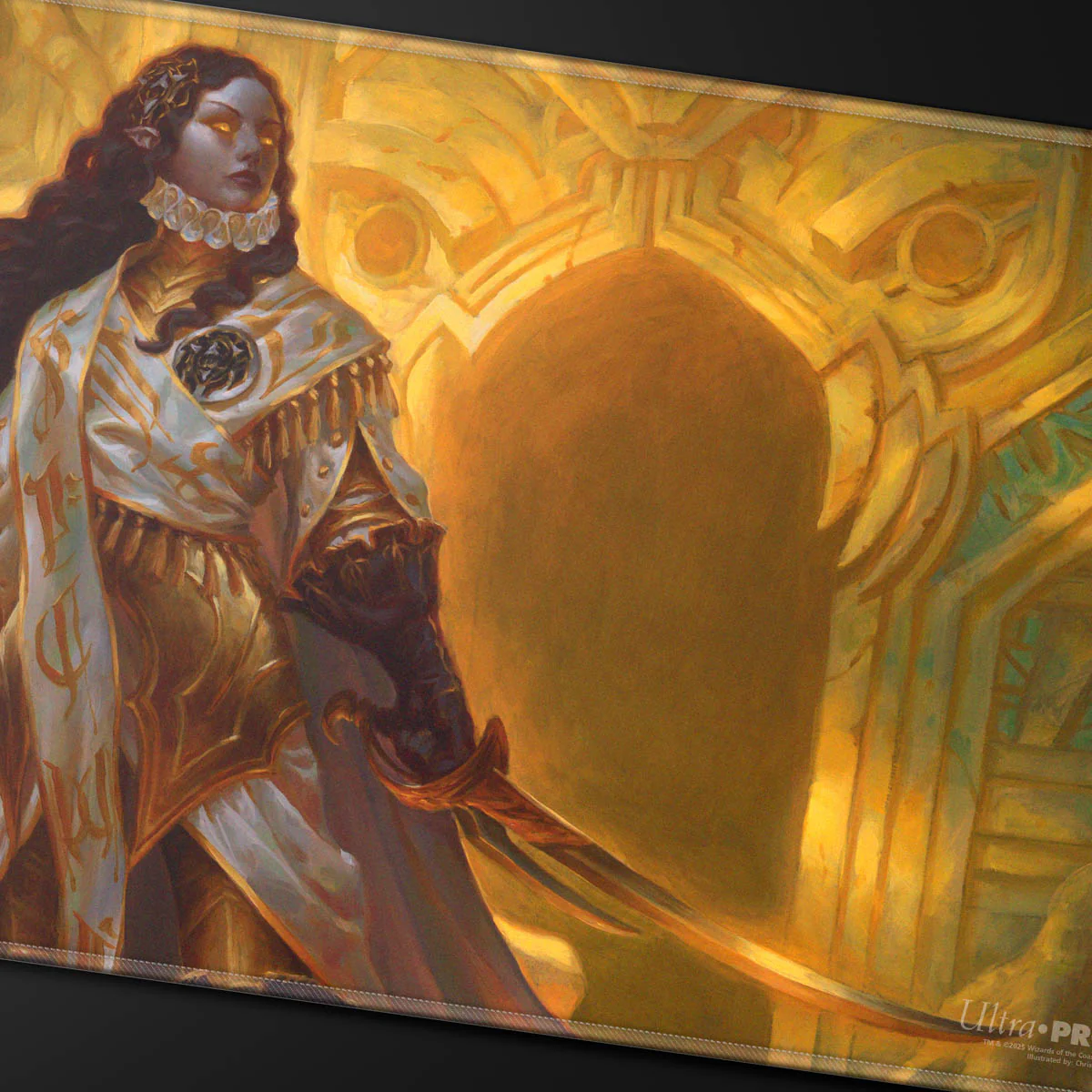 UP PLAYMAT MTG COMMANDER SERIES FAN VOTE 3 ELENDA THE DUSK ROSE STITCHED - Image 3