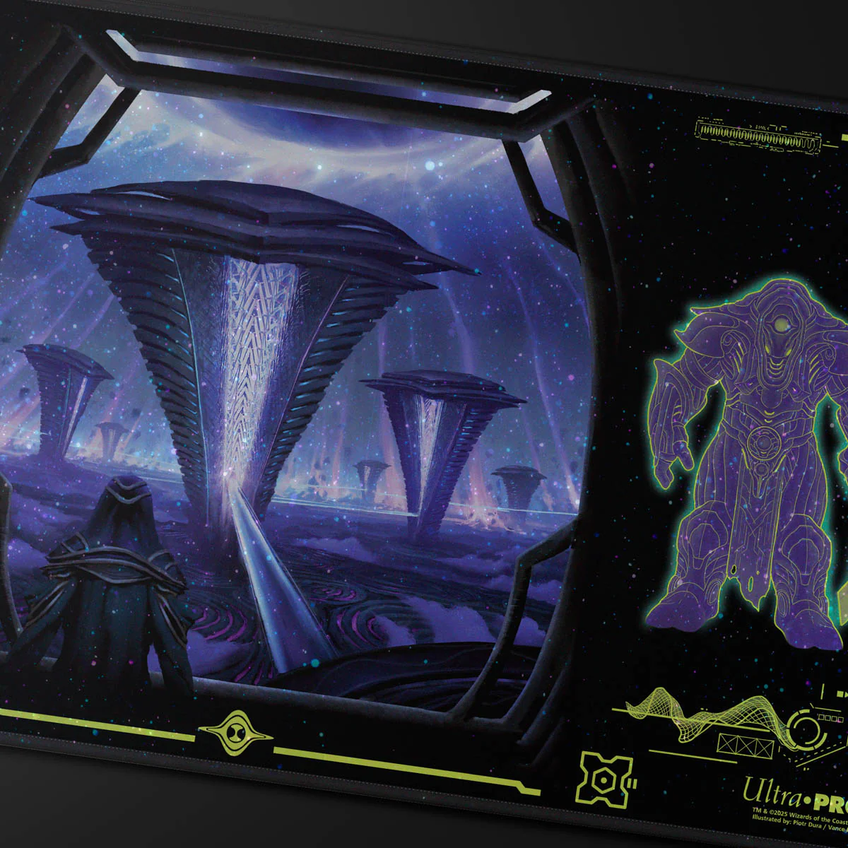 UP PLAYMAT MTG EDGE OF ETERNITIES BLACK HOLOFOIL - Image 4
